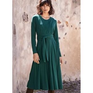 Peruvian Connection Celeste Dress Deep Teal NWT Large Pima Cotton Modal Modest